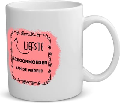 Akyol - de liefste schoonmoeder van de wereld koffiemok - theemok - Schoonmoeder - de liefste schoonmoeder - moeder cadeautjes - moederdag - verjaardag - geschenk - kado - 350 ML inhoud