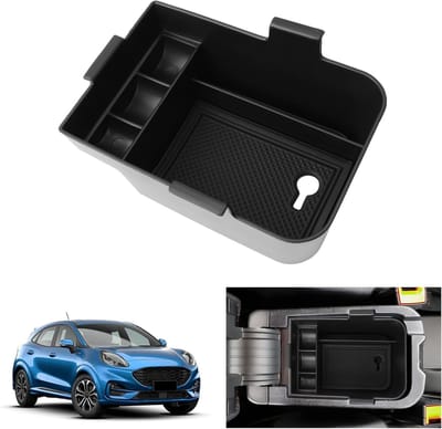 Opbergdoos voor Middenconsole Ford Puma en Fiesta MK8 (2017-2024) - Organizer voor Armsteunen, Handschoenenkast en Accessoires
