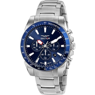 Montre Homme Sector 450 Chronographe Acier Inoxydable Cadran Bleu Quartz R3273776009 bleu