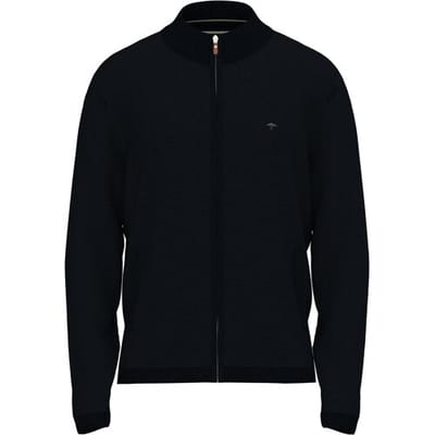 Fynch-Hatton Vest Cardigan Zip Light Air Cotton Navy / male