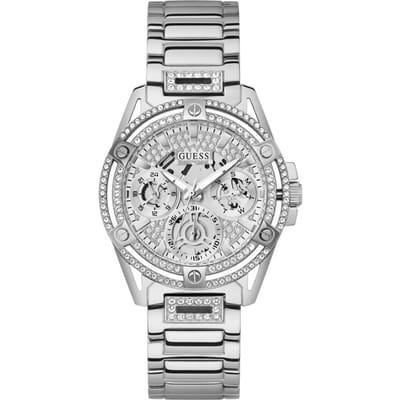 Guess GW0464L1 Queen dameshorloge met chronograaf in zilver