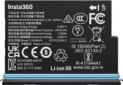 Insta360 - X4 Air Battery - Accu voor Actioncam - Accessoire