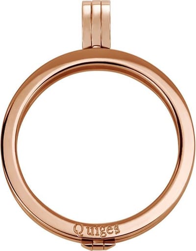 Quiges - Munthouder 33mm RVS Roségoudkleurig - ERH007