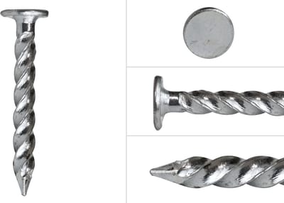 Wovar Schroefnagels 32 mm Verzinkt Ø3,8 | Doos 500 Stuks