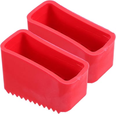 Ladder Voetbeschermers - Antislip Rubber - Stabiele Stappen - Verdikt Ontwerp - 5.5x3.5x2.5cm - Rood