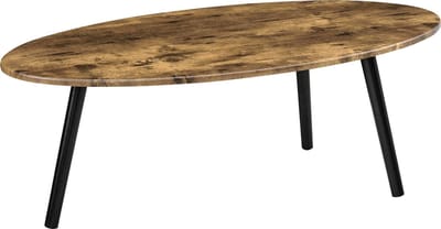 Salontafel Viborg ovaal 109,5x59,5x39,5 cm houtkleurig zwart