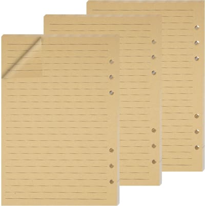 A5 Lined Refill Paper - 3 Packs met 135 Vellen, 6 Gaten voor Notitieboek, Dagboek en Schetsboek