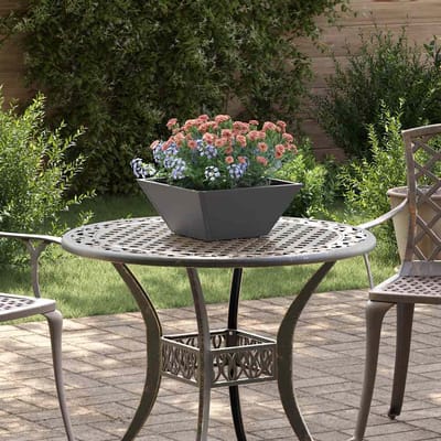 vidaXL - Plantenbak - Zwart - 35 - x - 35 - x - 15 - cm - Koudgewalst - staal