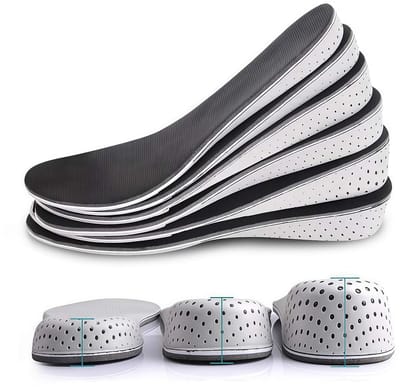 Dailygoods- Inlegzolen Geheugen Schuim - Verhoogt Hoogte 4,3 cm - Inlegzolen Hielspoor - Inlegzolen Sport - Inlegzolen Dames - Ademend en Comfortabel - Hakschoenen