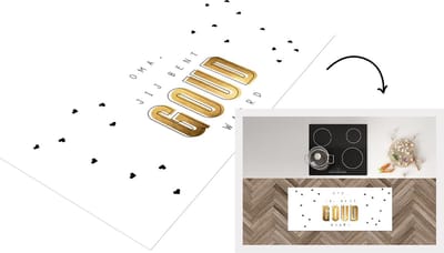 Keukenloper - Loper keuken - Spreuken - Quotes Jij bent goud waard - Oma - Moederdag - 120x50 cm - Keukenloper vinyl
