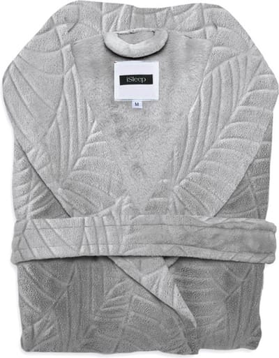 iSleep Leaf Badjas Lang - Maat S - Pearl Grey