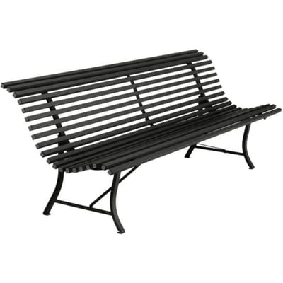 Fermob - LOUISIANE bank - 42 drop mat - 200 x 80 x 72 cm - zwart