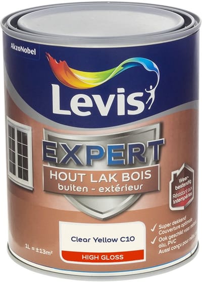 Levis - Expert Hout Lak Buiten High Gloss Mix - Clear Yellow C10 - Mengverf - 1 L