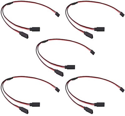 5 Stuks 12" Servo Y-harnas Verlengkabel 22AWG 60 Kernen voor RC Auto en Helikopter