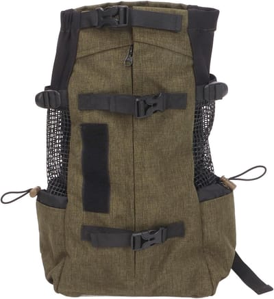 Huisdier Rugzak - Draagtas Kat Hond - Veilig Vervoer - Ademend Nylon - 40 x 28 x 10 cm - Groen