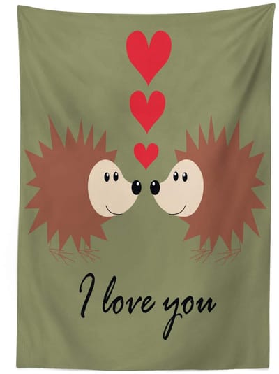 ABAKUHAUS Egel Tafelkleed – Satijn 140x170 cm – Meerkleurig, Wasbaar