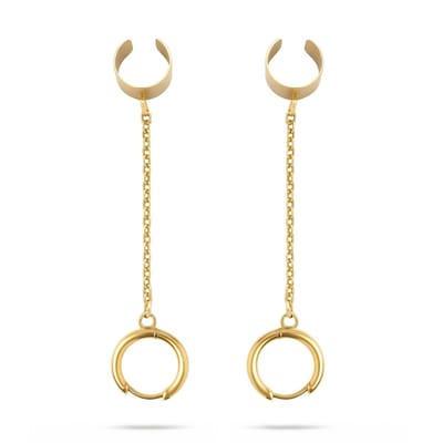 Earcuffs Voor Oordopjes - (Loop) - Oordopjes Festival - Oordoppen - Oorbellen Dames - Oorbellen Voor Festival - Goudkleurig - RVS