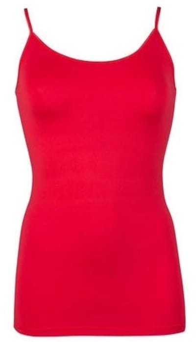 Top Elegance dames hemdje - Microfiber onderhemd vrouwen - Spaghetti bandjes - Rood / S