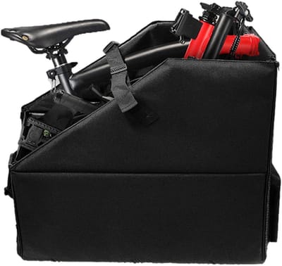 Fietsendrager Tas - Bagagehouder Fiets - Veilig Transport - Verstelbaar Riem Systeem - 53 x 30 x 8 cm - Zwart