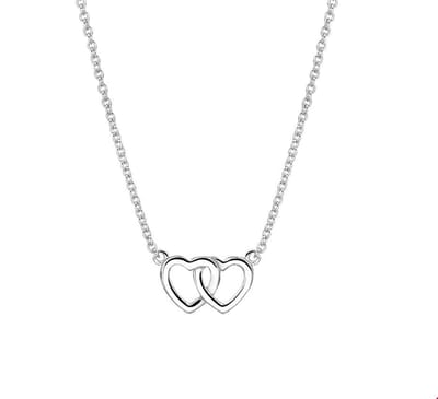Zilver Gerhodineerde Collier hart 1 1318913