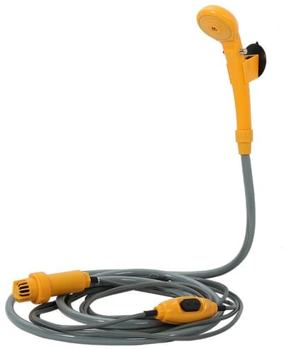 Dailygoods - Campingdouche - Draagbare douche - Inclusief dompelpomp - 12 V adapter - Outdoor douche - Ideaal voor camping en auto - Met slang en stro...