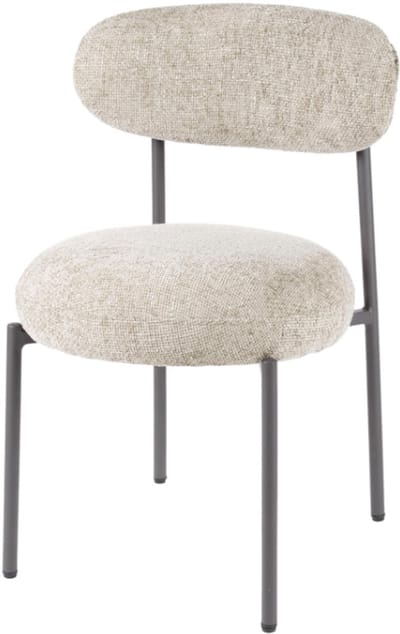 AnLi Style Eetkamerstoel round - Tissee Cargo zand - set van 2