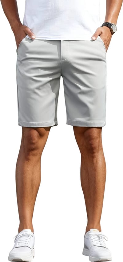 Livano Korte Broek Heren - Golfbroek - Spijkerbroek - met Zakken - Volwassenen - Jongens - Shorts - Grijs - Maat S
