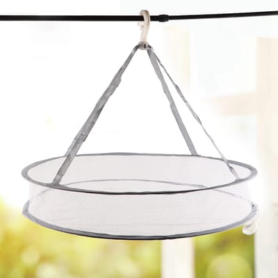 Hoogwaardig opvouwbaar droogrek voor hangende kleding, wasmand, truienmand en drogernet white