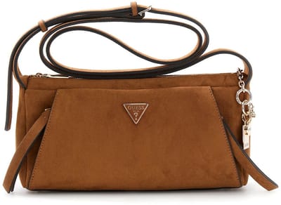 GUESS schoudertas Devon Mini Crossbody Cognac bruine