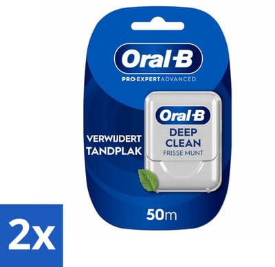 2 x Oral-B - Pro-Expert Advanced – Flosdraad – 50 m – Tandzijde - Flosdraad - Tandplak Verwijderen - Mondgevoel - Tandenborstel - Tandvlees