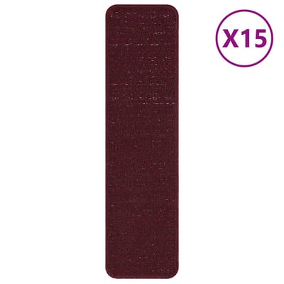 vidaXL - Antislip - Trapmatten - 15 - st - 75 - x - 20 - cm - Bordeauxrood - PP
