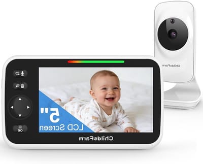 Babyfoon met camera - Baby monitor - Baby monitoring - Geen wifi beveiligd - 5 inch scherm - Zwart