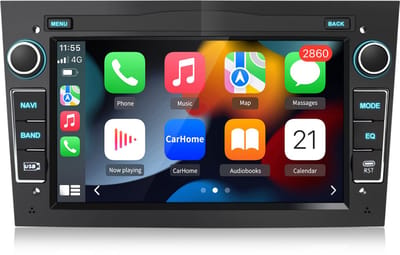 Hexinex Quad-Core autoradio Geschikt voor Opel Astra Corsa Meriva Zafira - Draadloos CarPlay, Android Auto, multimediaspeler, 2GB+64GB, Black