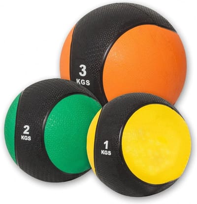Gorilla Sports Medicijn Bal set van 3 - 6 kg - 1, 2 en 3 kg - Medicine ball - Trainingsballen