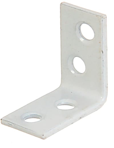 Stoelhoek 40x40 mm – 15x2 mm – wit met kunststof coating – per 4 stuks – hoekijzer – meubelbeugel – bevestigingshoek