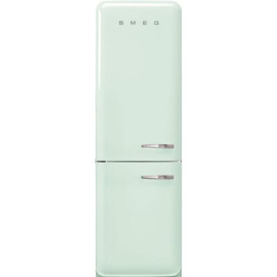 SMEG Koelkast Retro Vrijstaande ijskast Koelkast, Jaren 50, Koel-vriescombinatie, Vrijstaand , Positie scharnier: Links, Watergroen