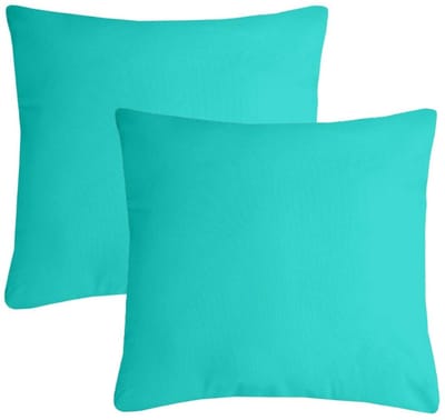 Stof Textile sierkussen Nelson - 2x - aqua blauw - 60 x 60 cm - bank kussens - zitkussens - binnen/buiten - polyester