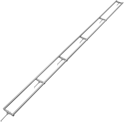 15 ft kettingzaagfreesgeleidingssysteem, aluminium railset met 6 dwarsbalken, verstelbare freesgeleider voor gebruik met kettingzaag, inclusief 4 wiggen voor bouwvakkers en houtbewerkers
