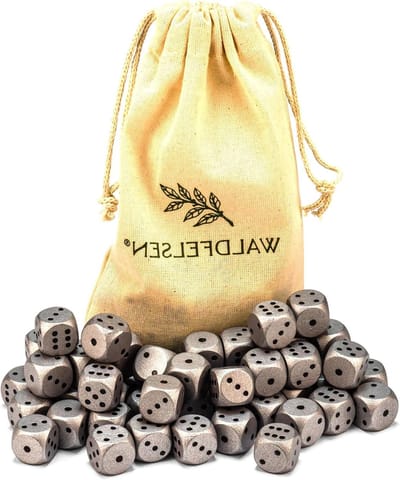 Houten dobbelstenen - Spelblokjes met ogen - Spel avonden - Echt beukenhout - 50 stuks - Zilver