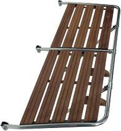 Allpa RVS Zwemplateau met teakhouten Vlonder 126 x 55cm