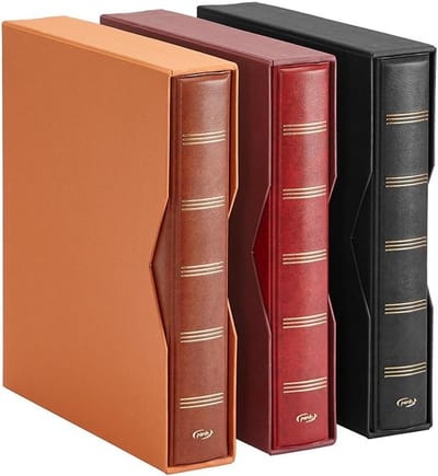 Verzamelalbum Bankbiljetten - Waarde documenten - Veilig opbergen - Ruim formaat - 24 x 27 cm - Bordeaux