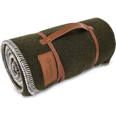 Petromax Wollen Deken Groen/Zwart 150 × 200 – Warme en Duurzame Outdoor Deken van Loden Wol
