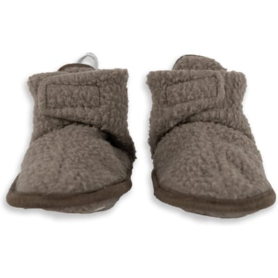 Newborn slofjes - Teddy - Bruin - 0-3 maanden - Gaan niet uit - Fleece