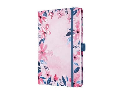 Sigel notitieboek A5 - Jolie - hardcover - 174 pagina's - 80 grams - lijn - Loose Florals Pink - SI-JN337