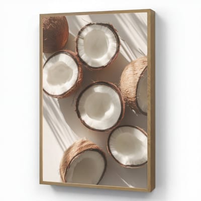 Wandlamp 60x90 cm - Oplaadbaar - Kokosnoten - Bruin - Shaduw - Wandlampen binnen woonkamer - Slaapkamer lamp - Decoratieve nachtlamp - Vloerlamp draadloos