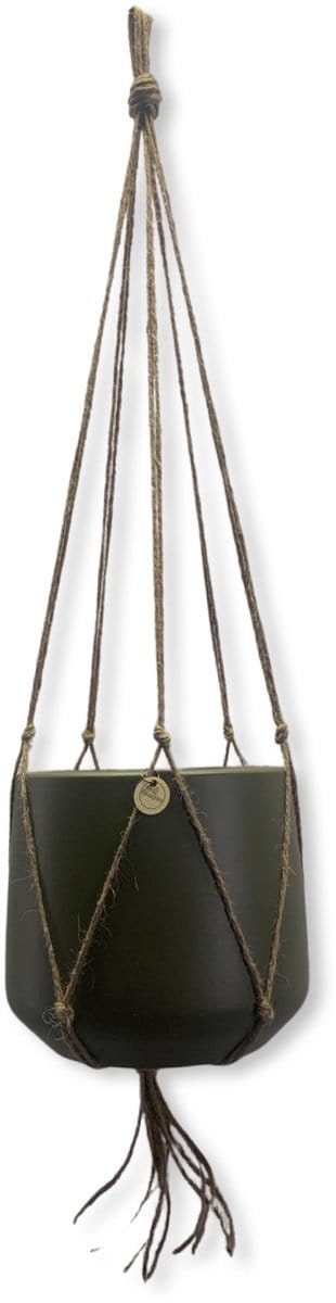 Minimalistische Plantenhanger - Jute - 70 cm lang - Geschikt voor Pot met Diameter t/m 15 cm - Handgemaakt in ons Macramé Atelier - Prijs per Stuk - Let op: Exclusief Pot - Inclusief Verzendkosten