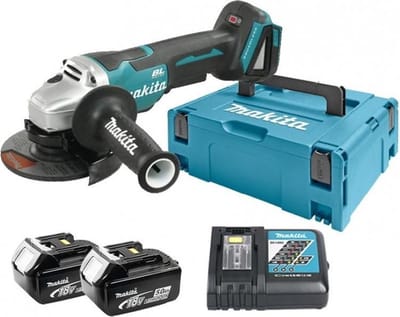 Makita DGA505RTJ Accu Haakse Slijper 125mm 18V 5.0Ah in Mbox