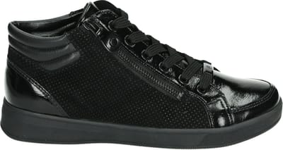 Ara 1244499 - Volwassenen VeterlaarzenHoge sneakersDames sneakersDames veterschoenenHalf-hoge schoenen - Kleur: Zwart - Maat: 40.5