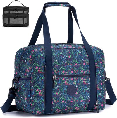 Vrouwelijke Reistas Klein Opvouwbaar Handbagage voor Vliegtuig 40x30x20 - Ideaal voor Weekend, Sport en Ziekenhuisbezoek, Onderstoel Bagage 25L