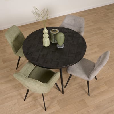 Eetkamerstoel Kaavi - Stof - Groen - 46 x 84 x 62 cm (BxHxD)